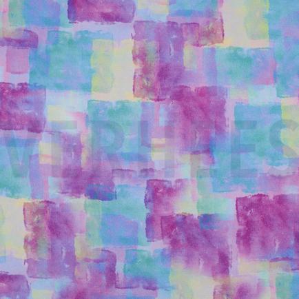 VISCOSE ROSELLA STRETCH DIGITAL SHAPES PURPLE (hover)