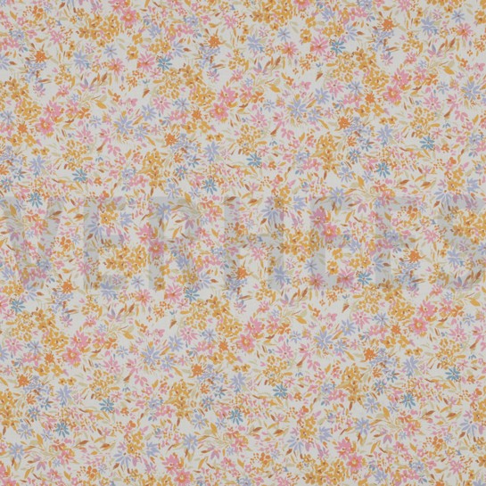 KATOEN VOILE DIGITAAL BLOEMEN MULTI #7