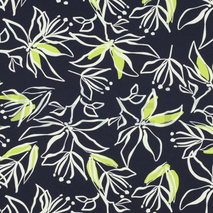 MAGNOLIA STRETCH BLOEMEN MARINEBLAUW (hover)