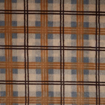 FAUX FUR CHECKS SAND (hover)