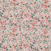 VISCOSE RADIANCE DIGITAL FLEURS ÉCRU/CORAIL (thumbnail)