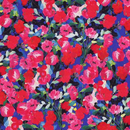 VISCOSE LUREX DIGITAL FLEURS ROSE (hover)
