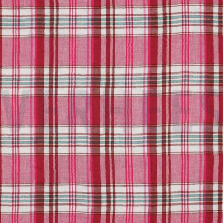 DUBBELZIJDIG DOUBLE GAUZE RUITEN ROZE RUIT (hover)