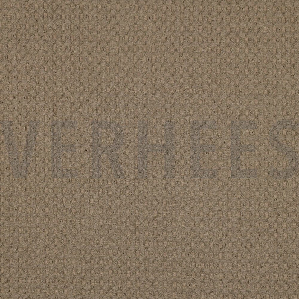 BAUMWOLLE WAFFEL GROß TAUPE