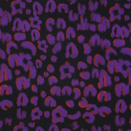 VISKOSE SATIN DIGITAL TIERHAUT SCHWARZ #7