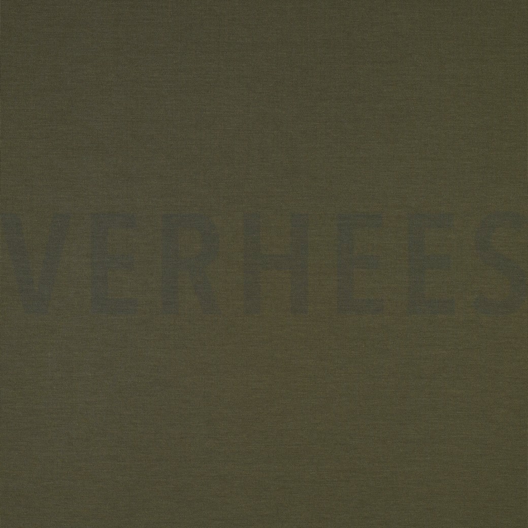 COTTON INTERLOCK JERSEY ARMY GREEN