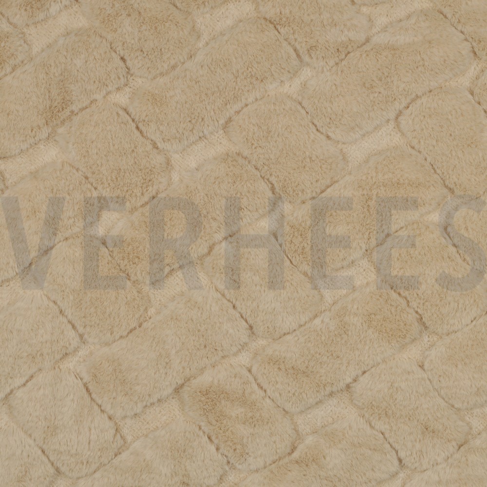 FAUX FUR ABSTRACT ECRU