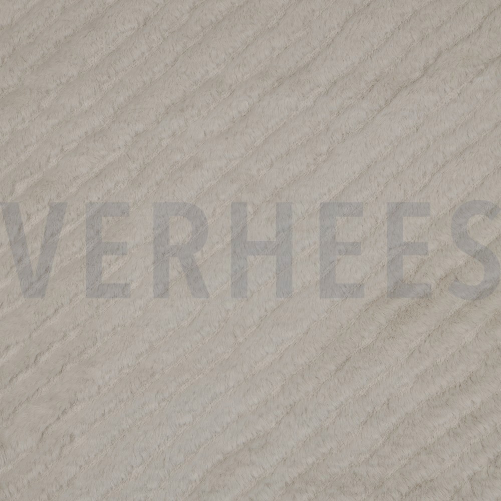 FAUX FUR STRIPES BEIGE