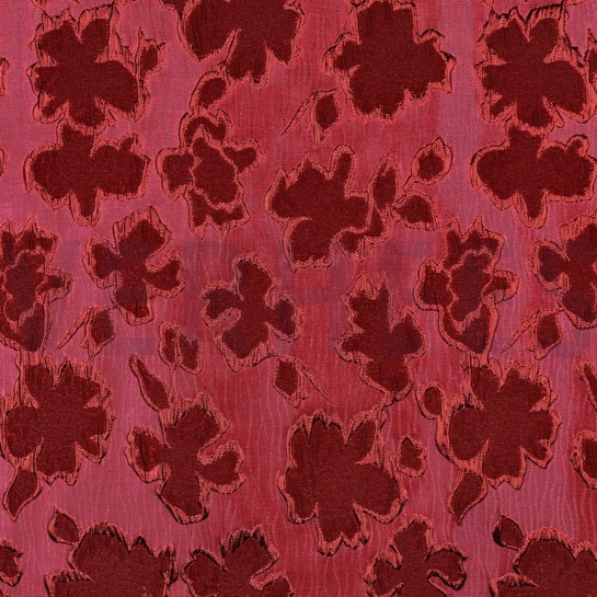 JACQUARD BLUMEN ROT #7