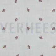 MUSSELIN STICKEREI BLUMEN WEISS (thumbnail)