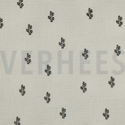 MUSSELIN STICKEREI KAKTUS NATUR (thumbnail)