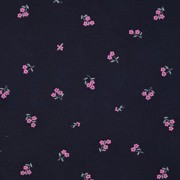 MUSSELIN STICKEREI BLUMEN MARINEBLAU (thumbnail)