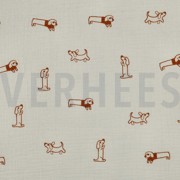 MUSSELIN STICKEREI HUNDE ECRU (thumbnail)