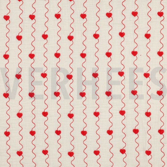 MUSSELIN GESTEPPT HERZEN NATUR #7