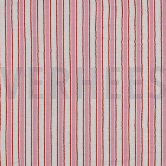 MUSSELIN GARNGEFÄRBT STREIFEN ROSA #7