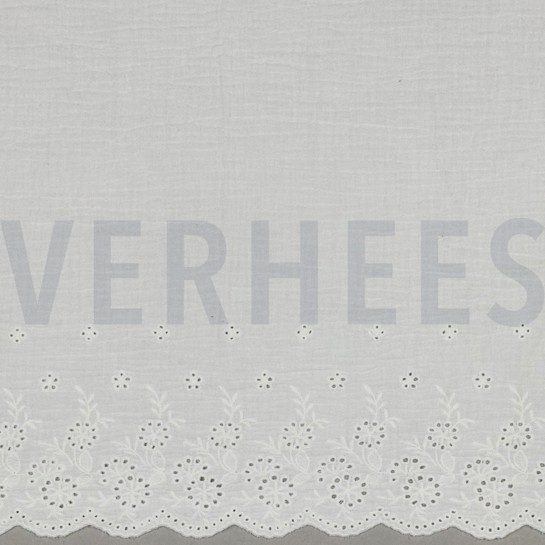 MUSSELIN EINSEITIGER RAND EINSEITIGE BOGENKANTE WEISS #7