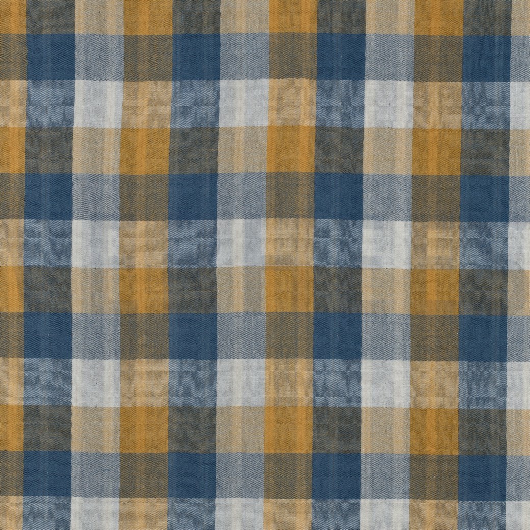 MUSSELIN DOPPELSEITIG KAROS BLAU