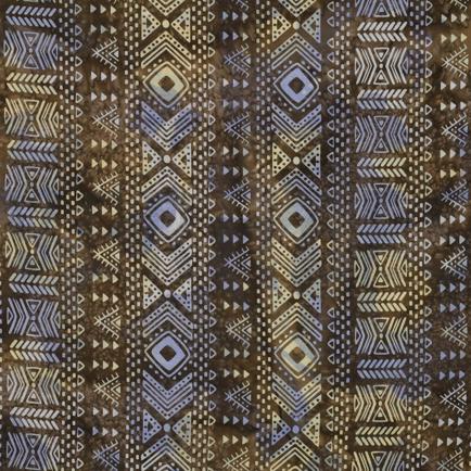 HANDGEMAAKTE BATIK KATOEN BRUIN (hover)