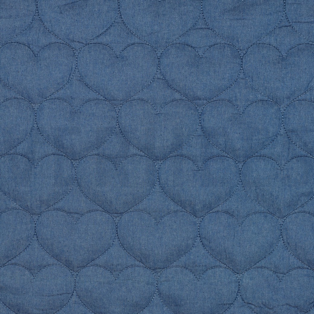 STEPPSTOFF DENIM HERZEN JEANSBLAU