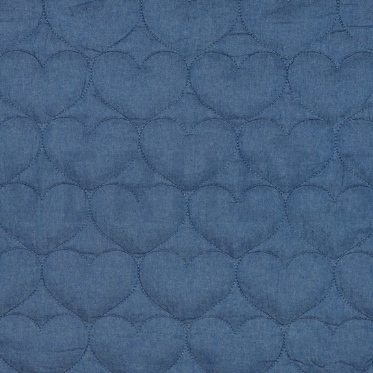 STEPPSTOFF DENIM HERZEN JEANSBLAU #7