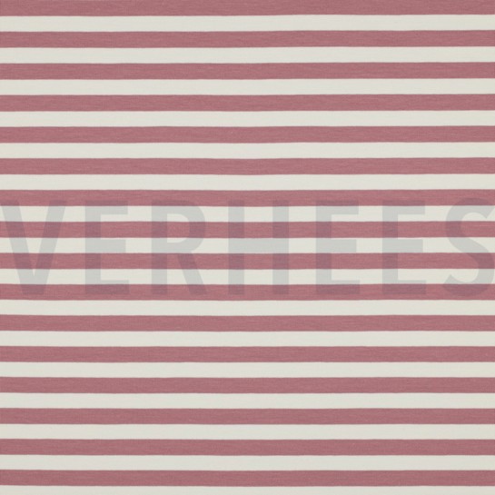 FRENCH TERRY GARNGEFÄRBT STREIFEN DUNKELROSA #7