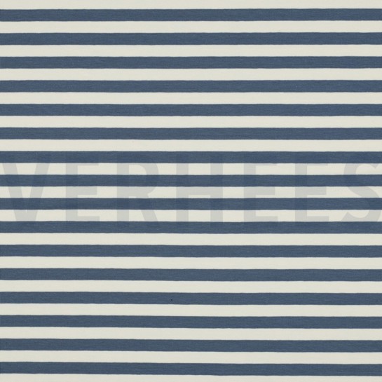 FRENCH TERRY GARNGEFÄRBT STREIFEN JEANSBLAU #7