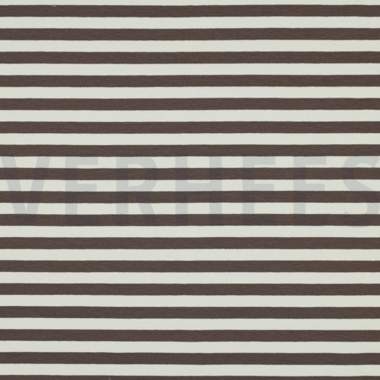 FRENCH TERRY GARENGEVERFD STREPEN TAUPE #7