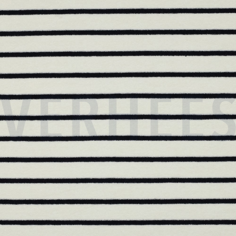 COTTON TOWELLING YARN DYED STRIPES DARK BLUE