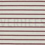 BAUMWOLLE FROTTEE GARNGEFÄRBT STREIFEN ECRU/MAUVE (thumbnail)