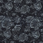 DENIM JACQUARD BLUMEN JEANSBLAU (thumbnail)
