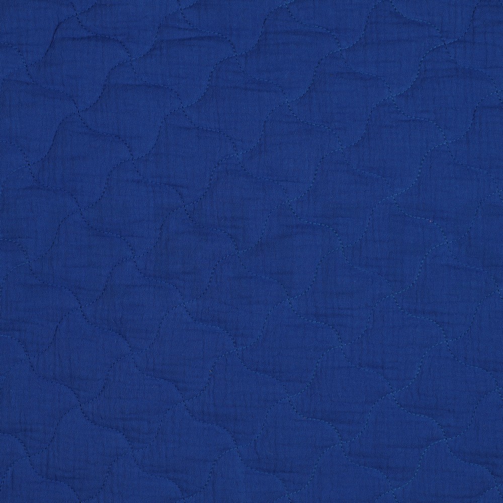 DOUBLE GAUZE QUILT COBALT