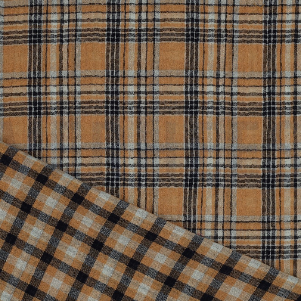 DOUBLE GAUZE CHECKS TWO-SIDE MULTICOLOUR