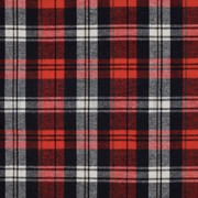 GEBÜRSTETER MANTELSTOFF GARNGEFÄRBT KAROS ROT (thumbnail)