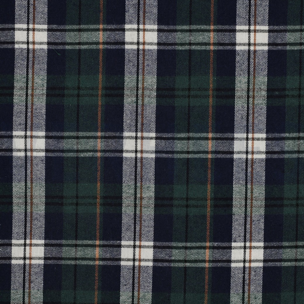 GEBORSTELDE MANTELSTOF GARENGEVERFD RUITEN GROEN