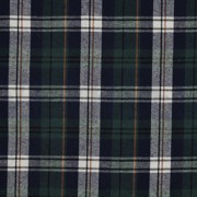 GEBÜRSTETER MANTELSTOFF GARNGEFÄRBT KAROS GRÜN (thumbnail)