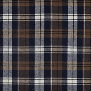 GEBÜRSTETER MANTELSTOFF GARNGEFÄRBT KAROS BRAUN (thumbnail)