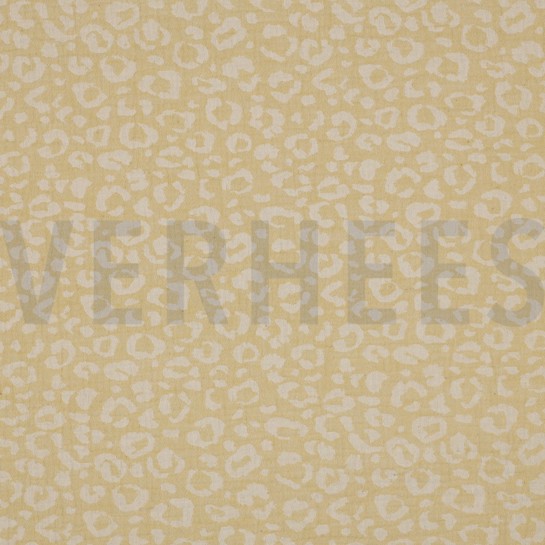 DOUBLE GAZE DE COTON JACQUARD PEAU D’ANIMAL JAUNE/ÉCRU #7