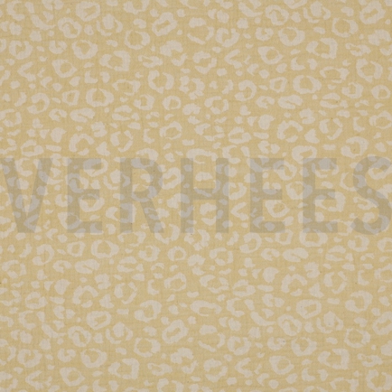 DOUBLE GAZE DE COTON JACQUARD PEAU D’ANIMAL JAUNE/ÉCRU (hover)