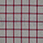 BAUMWOLLE GARNGEFÄRBT ANGERAUT KAROS GRAU (thumbnail)