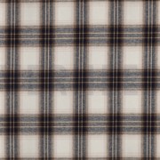 BAUMWOLLE GARNGEFÄRBT ANGERAUT KAROS BEIGE (thumbnail)