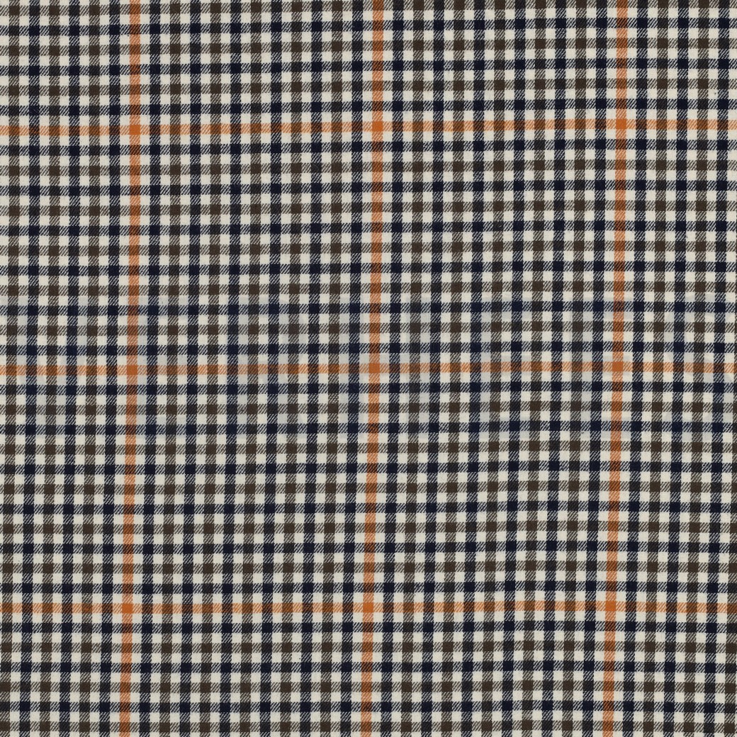 KATOEN GARENGEVERFD GEBORSTELDE RUITEN ECRU