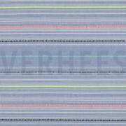 BAUMWOLLE GARNGEFÄRBT STREIFEN NEON BLAU (thumbnail)