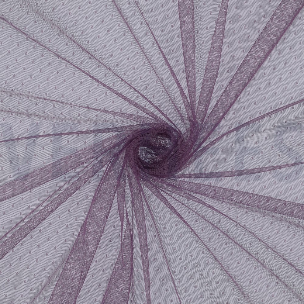 FINE TULE DOTS LILAC