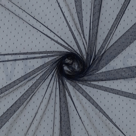FINE TULE DOTS NAVY (hover)