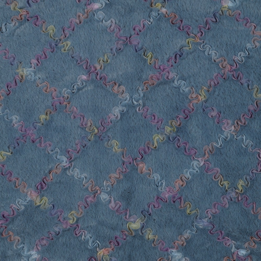 IMITATIEBONT MET TULE MULTIKLEUR SCHADUWBLAUW