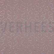 DOUBLE GAUZE FOIL HEARTS SOFT ROSE (thumbnail)