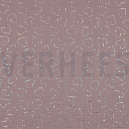 DOUBLE GAUZE FOLIE HARTEN ZACHTROZE/OUDROZE (hover)