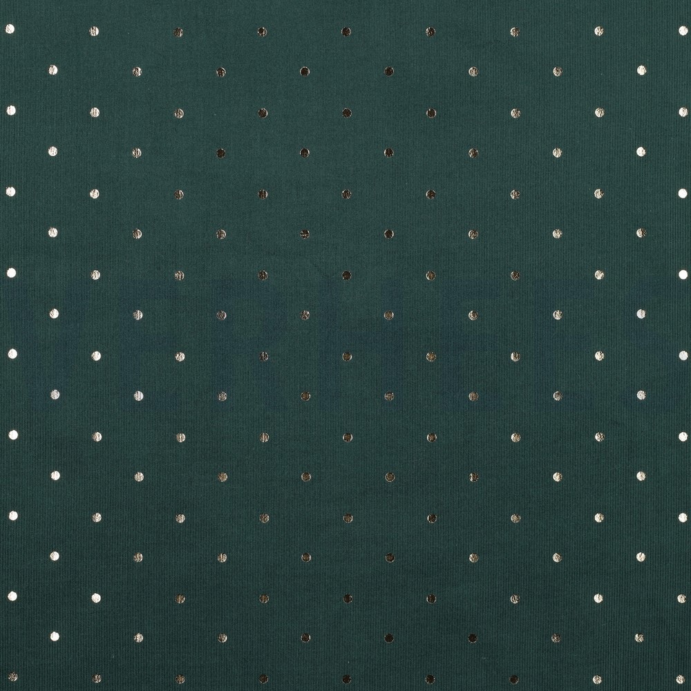 CORDUROY BABYRIB GOUD FOLIE STIP DONKERGROEN