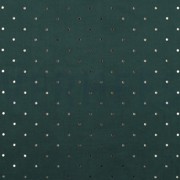 FEINCORD GOLD FOLIE PUNKTE DUNKELGRÜN (thumbnail)