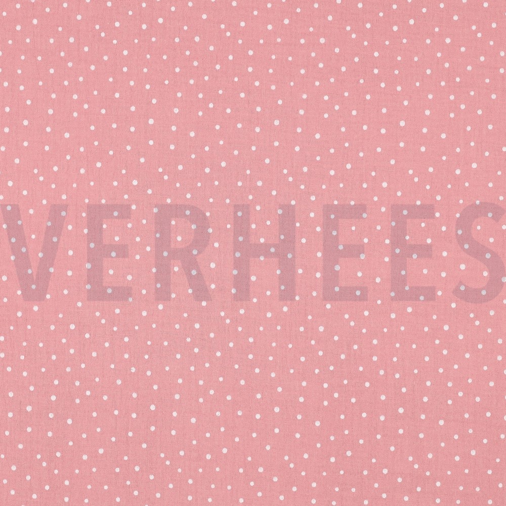 MUSSELIN KLEINE PUNKTE ROSÉ